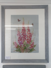 Load image into Gallery viewer, Foxgloves and Butterflies limited framed print
