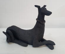 Load image into Gallery viewer, Dog figurative ceramic sculpture by Sophie Howard
