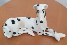 Load image into Gallery viewer, Dog black and white figurative ceramic sculpture by Sophie Howard
