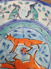 Load image into Gallery viewer, Hare and Fox Hand painted Bowl by Emma Macfadyen
