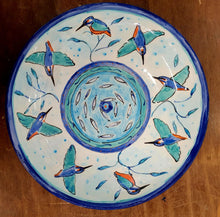 Load image into Gallery viewer, Kingfisher handmade painted bowl
