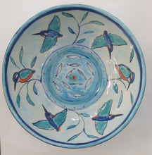 Load image into Gallery viewer, Kingfisher Bowl hand made painted pottery
