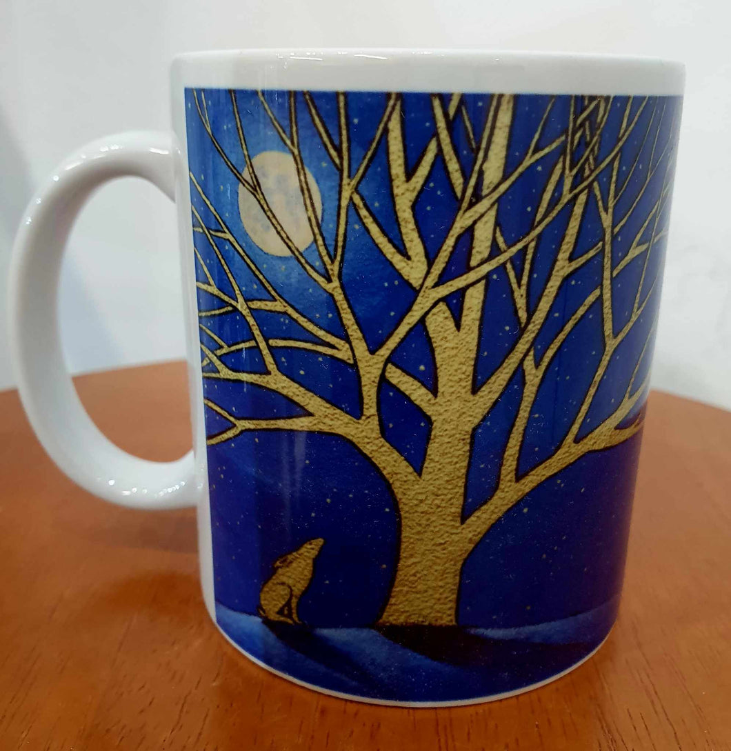 Moon gazing hare mug