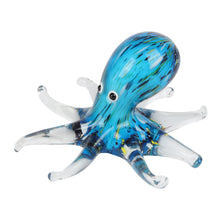 Load image into Gallery viewer, GLASS FIGURINE - BLUE OCTOPUS
