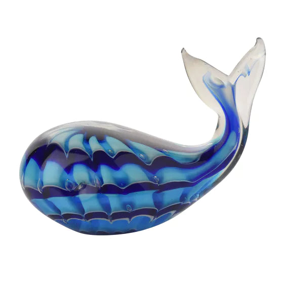 GLASS FIGURINE - BLUE WHALE