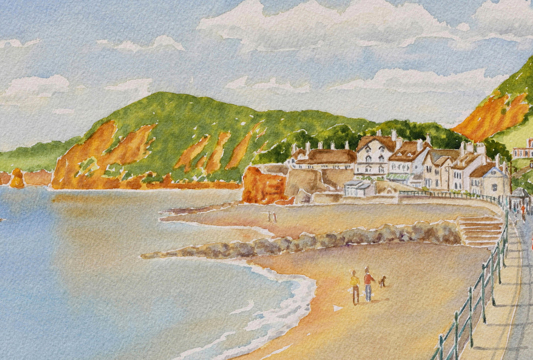 Sidmouth Clifton signed framed print