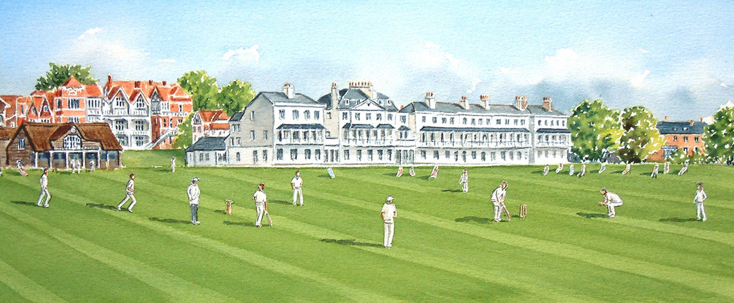 Cricket At Sidmouth signed framed print