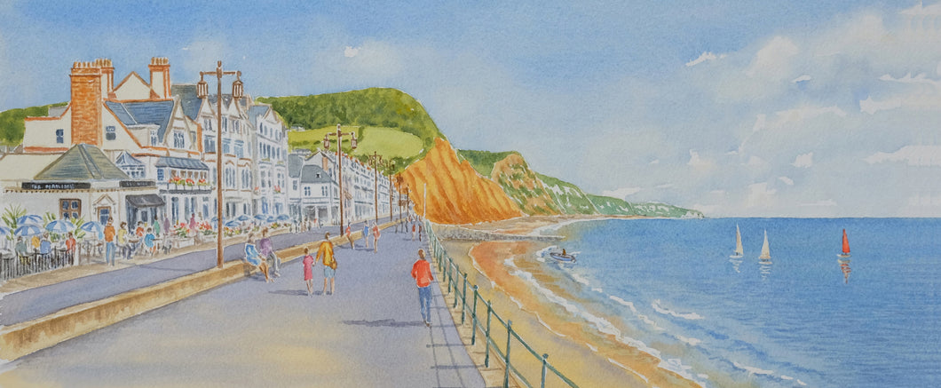 Sidmouth looking East signed Framed print