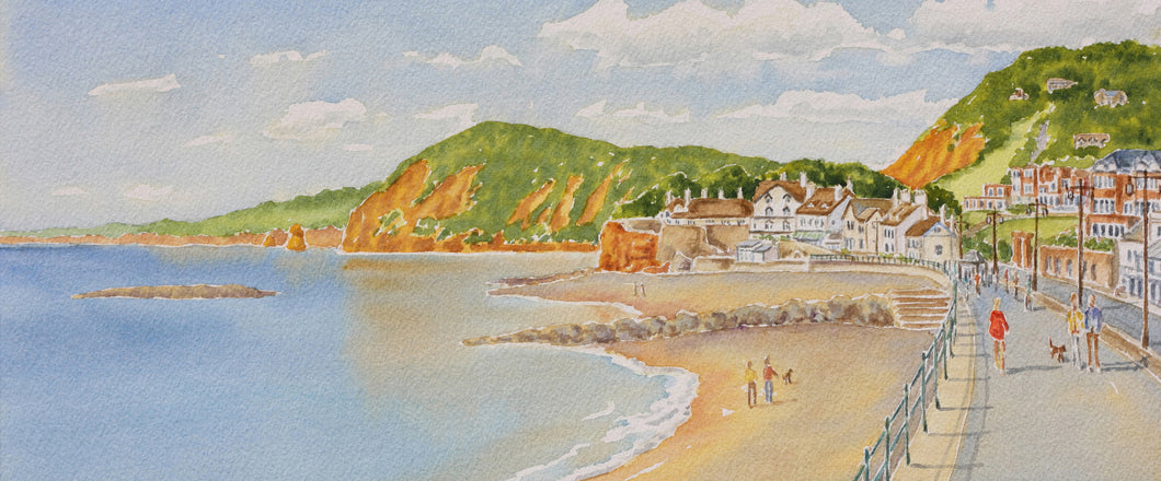 Sidmouth Looking west Signed framed print