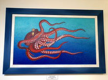 Load image into Gallery viewer, Red Octopus original Oil painting by Eleanor ludgate
