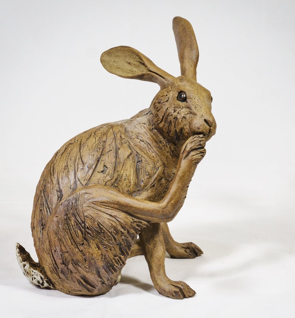 Scratching hare by Pippa Hill