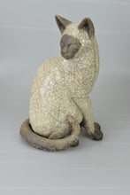 Load image into Gallery viewer, Cat raku Sculpture by Paul Jenkins
