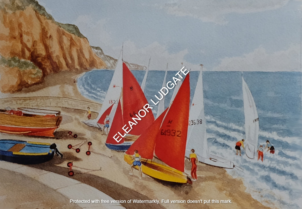 Sailing Boats at Sidmouth Framed Print